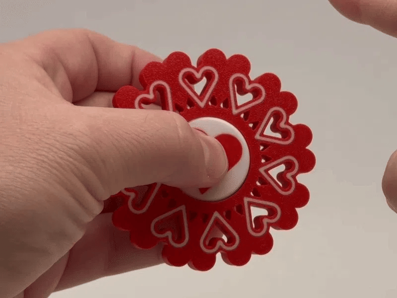 Heart Beat 3D Printed Fidget Spinner ❤️ - SP04