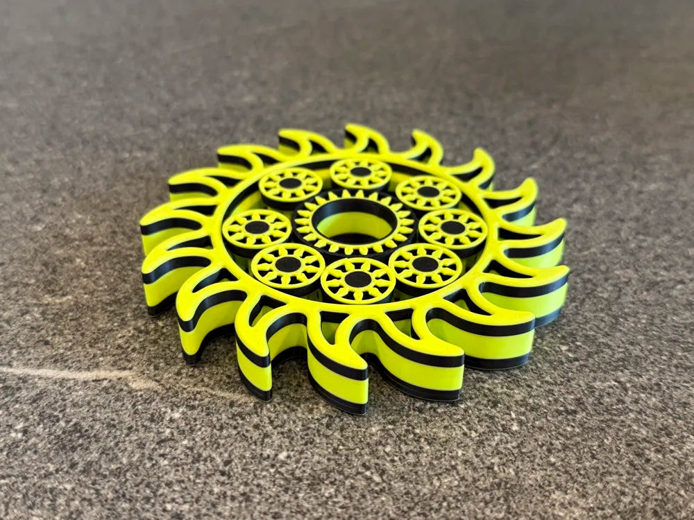 Sun Burst 3D Printed Fidget Spinner ☀️ - SP03