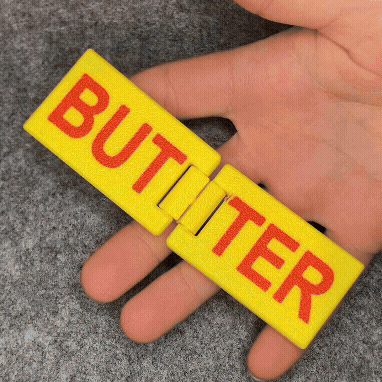 Stick of Butter Slider + Flip Fidget Hinge Fidget 🔄 - FP002