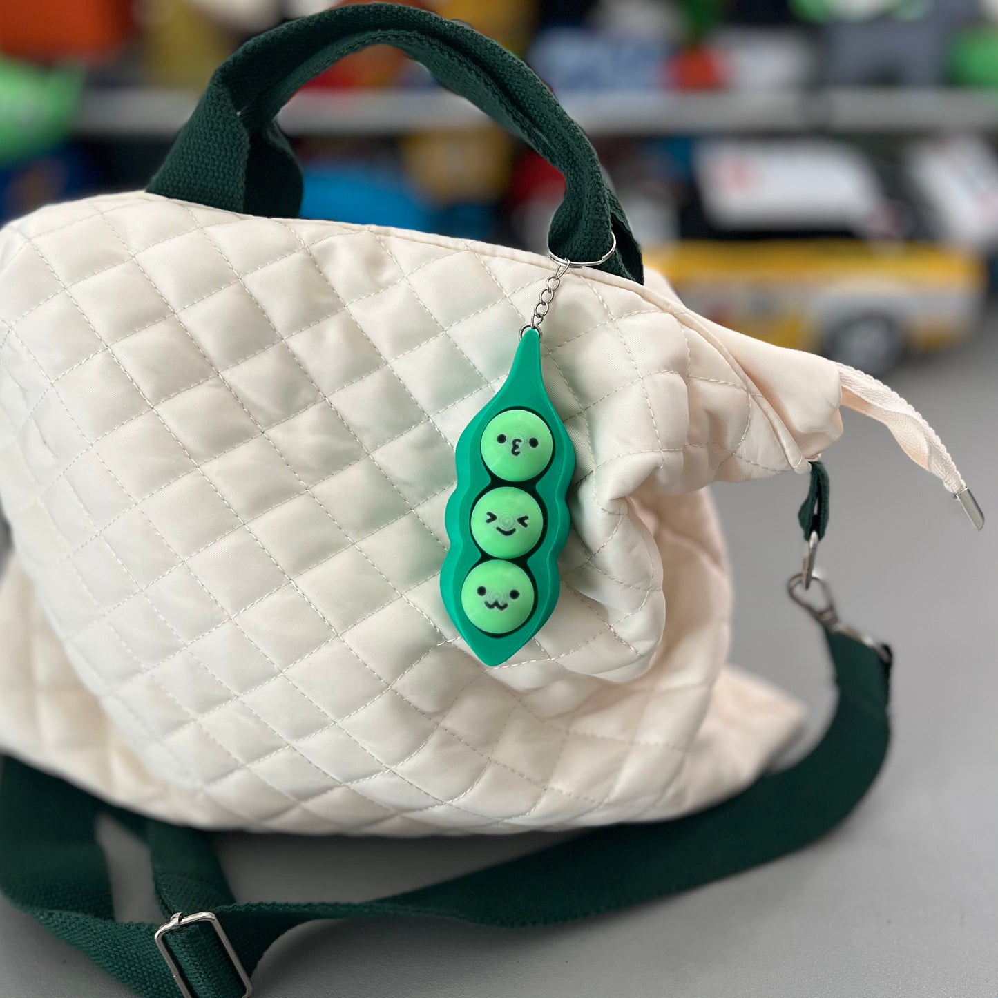 K004 - Peapod Clicker Fidget / Keychain Toy Bill Lab