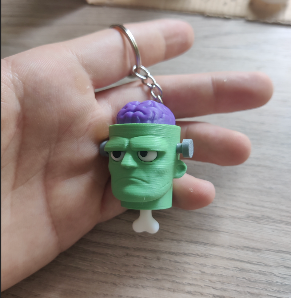 K007  - Frankenstein Fidget Clicker Keychain