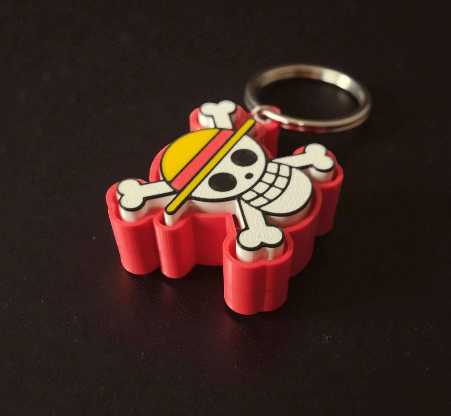 K002 - Straw Hat Pirates Flag (Jolly Roger) Clicker Keychain