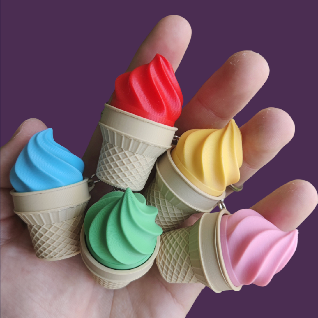 K008  - Ice Cream Clicker Keychain