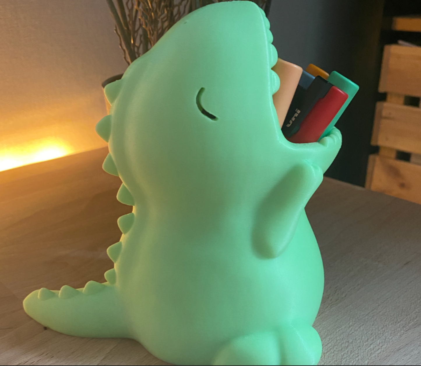T-Rex Dinosaur Pencil Holder – Cute Desk Organizer