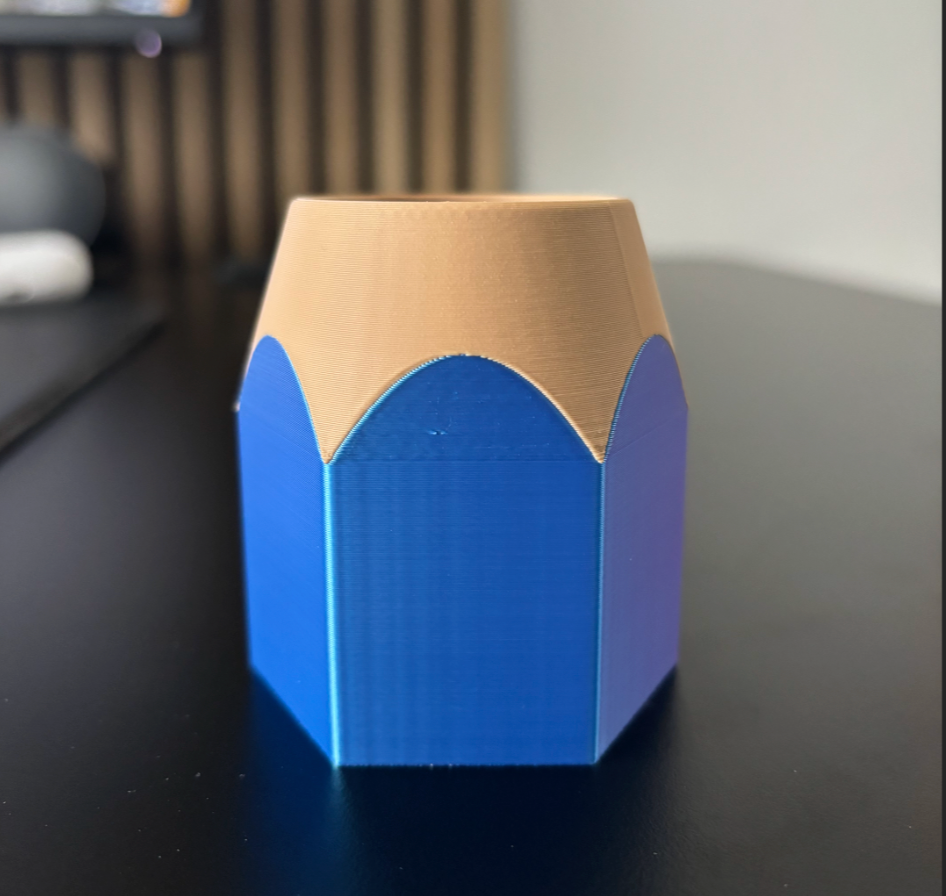 Pencil Pen Holder – Colorful 3D Printed Desk Organizer