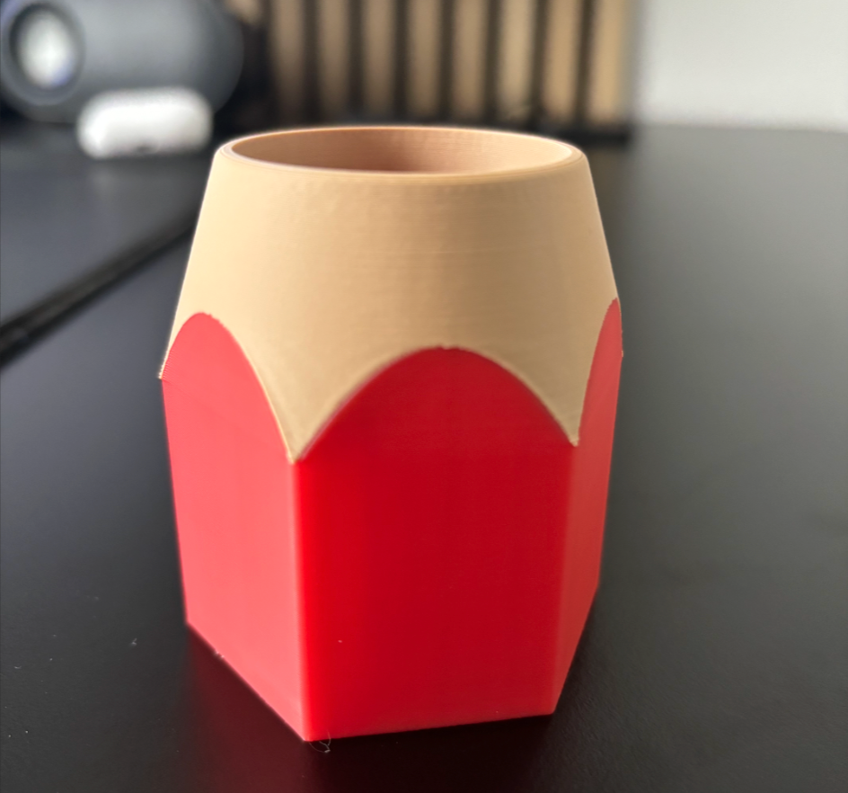 Pencil Pen Holder – Colorful 3D Printed Desk Organizer