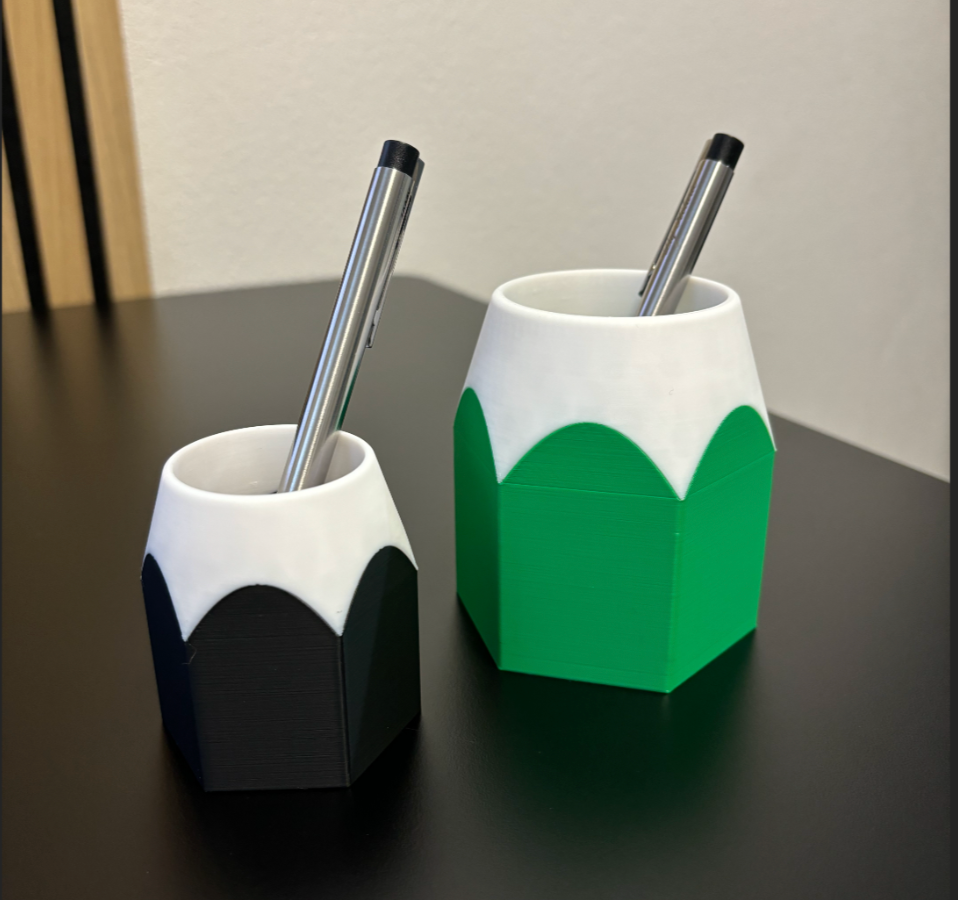 Pencil Pen Holder – Colorful 3D Printed Desk Organizer