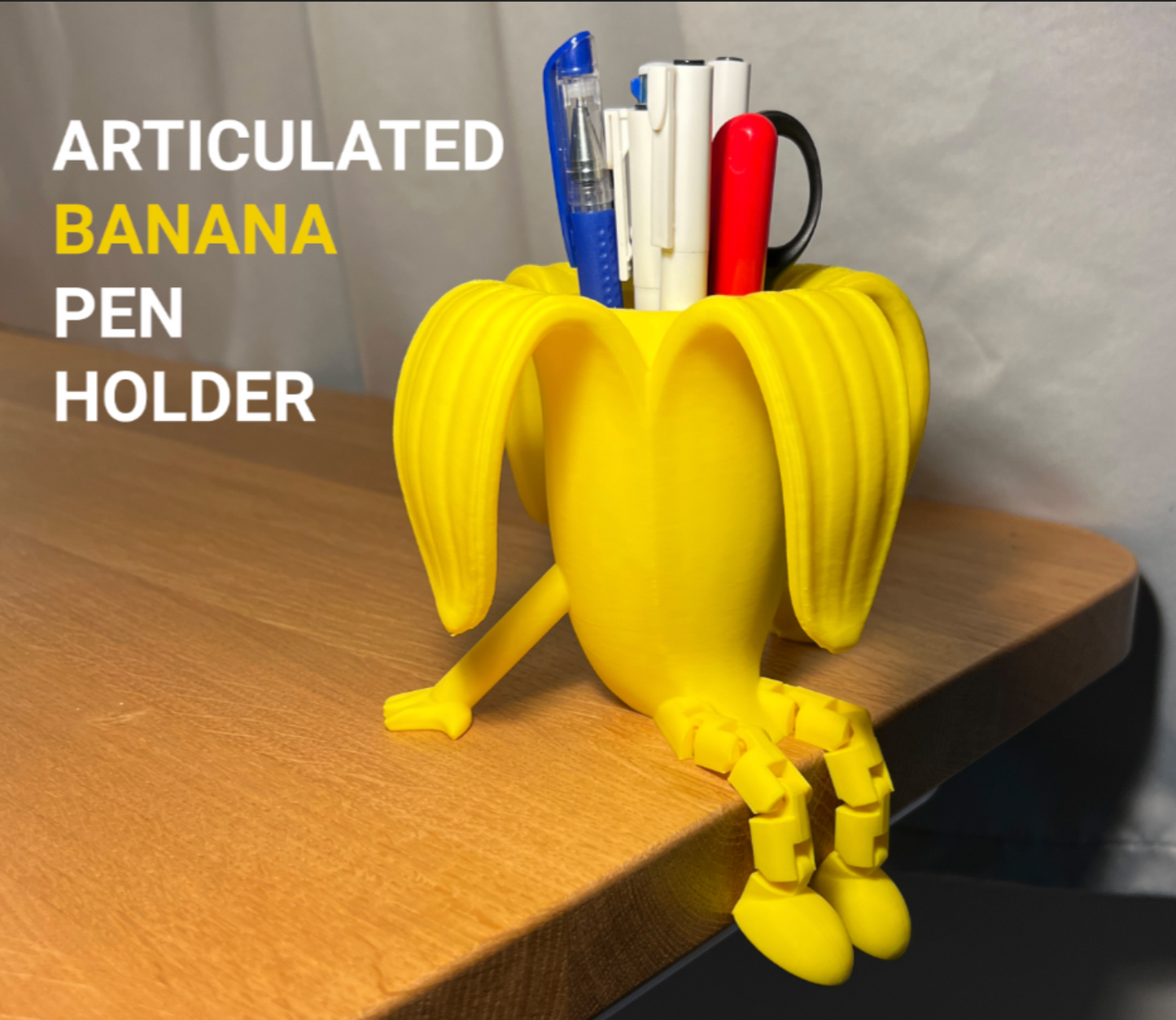 Articulated Banana Pen Holder – Fun & Functional Desk Accessory