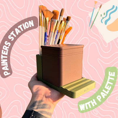 Painters station / paint brush holder  - P003