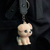 KC04  - Knitted Puppy Keychain.