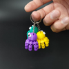 KC05  - Flexi Funny Octopus Keychain.