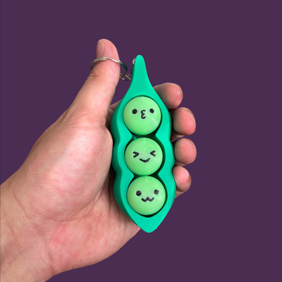 K004 - Peapod Clicker Fidget / Keychain Toy Bill Lab