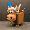 Cow Desk Organizer – Cute 3D Printed Pen & Stationery Holder
