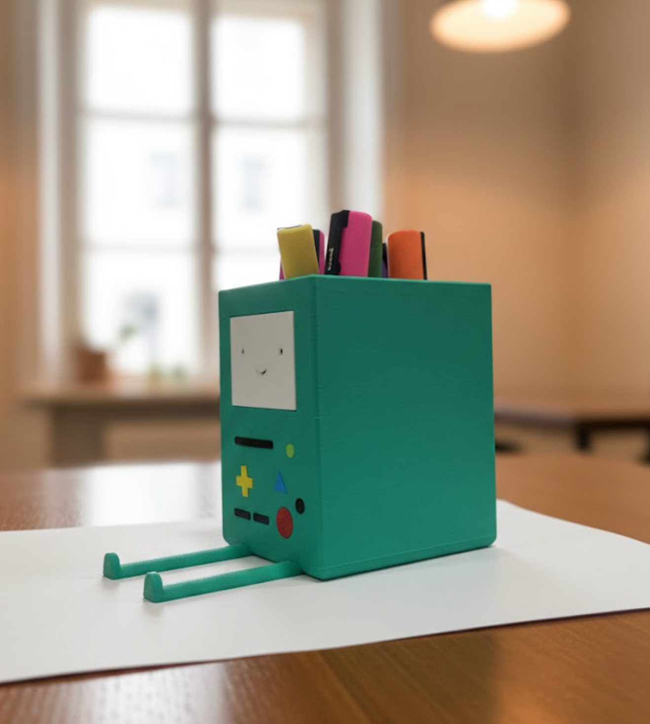 Pen & Phone Holder – BMO Inspired Desk Organizer