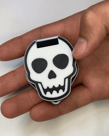 Skull & Scream Flip Slider Hinge Fidget 💀- FP004